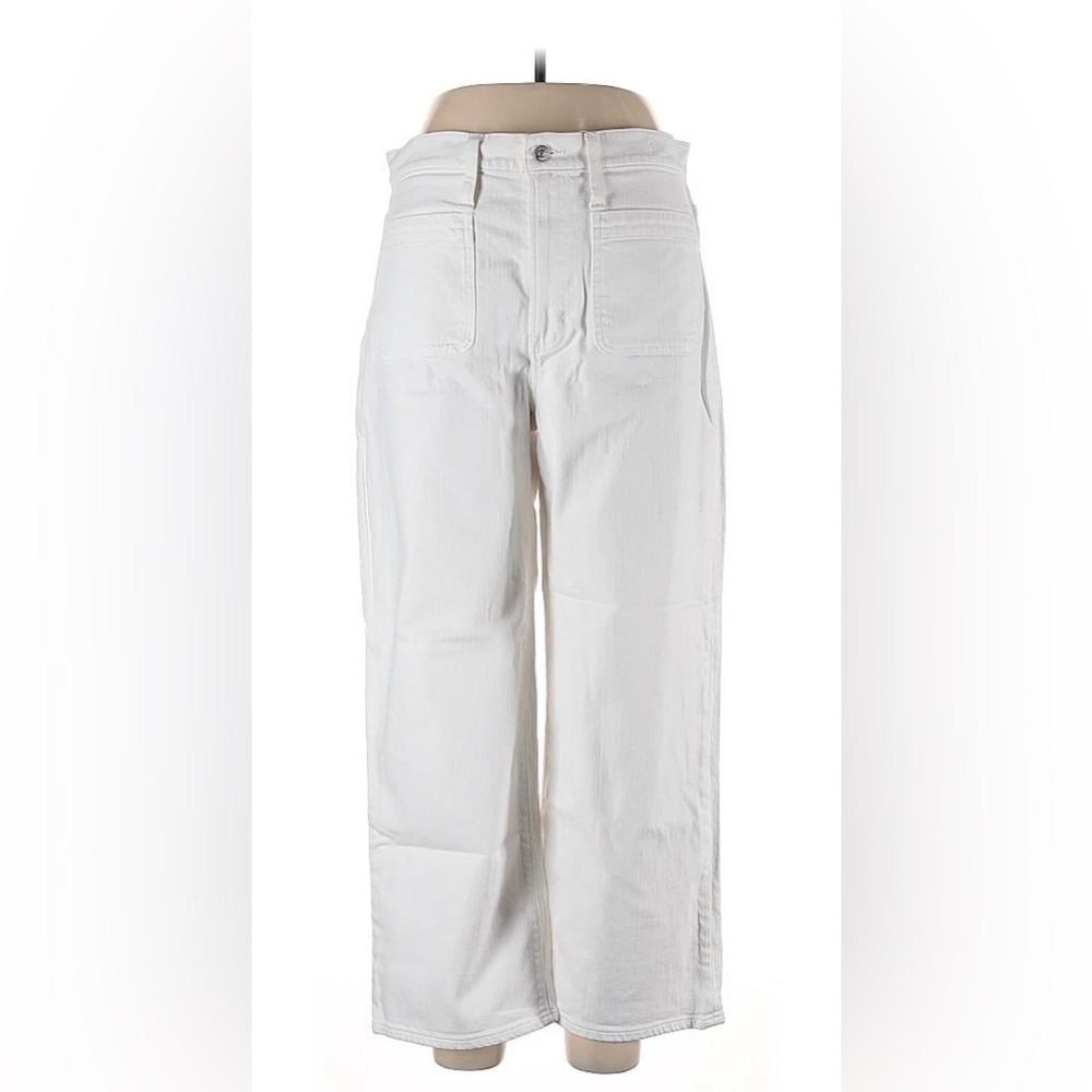 Madewell White Wide Leg Pants